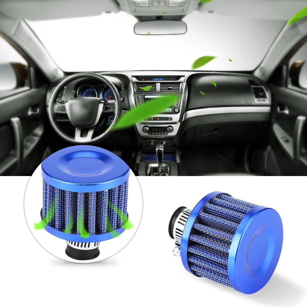 Color : Red Car Air Filter Delaman Universal 13mm Car Cold Air Intake Filter Kit Crankcase Vent Cover Breather